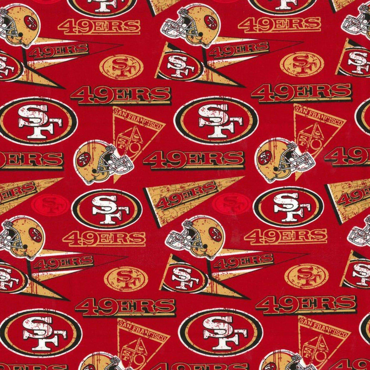 CLEARANCE Pink NFL San Francisco 49ers - Fabric Traditions Cotton