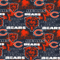 NFL Chicago Bears Cotton Fabric Distressed