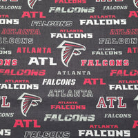 NFL Atlanta Falcons Cotton Fabric Logo Black
