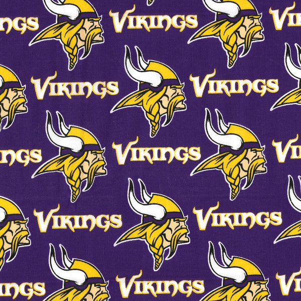 NFL Minnesota Vikings Cotton Fabric Mascot Logo