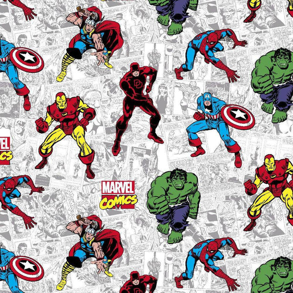 Marvel DC Comics Avengers Superhero Cotton Fabric - Character Fabric - Same Day Fabric - Camelot Fabrics