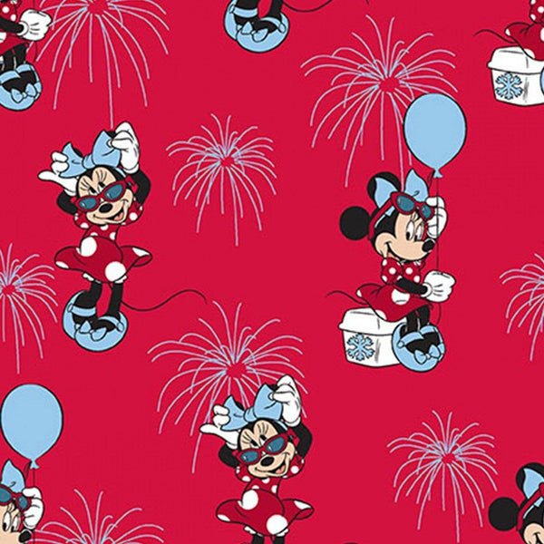 Disney Patriotic Minnie Allover Cotton Fabric