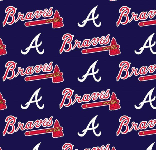 MLB Atlanta Braves Cotton Fabric Logo