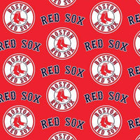 MLB Boston Red Sox Red Cotton Fabric Logo - Team Fabric - Same Day Fabric - Fabric Traditions