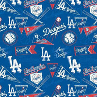 MLB Los Angeles Dodgers Cotton Fabric Vintage - Team Fabric - Same Day Fabric - Fabric Traditions