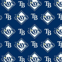 MLB Tampa Bay Devil Rays Cotton Fabric Logo - Team Fabric - Same Day Fabric - Fabric Traditions