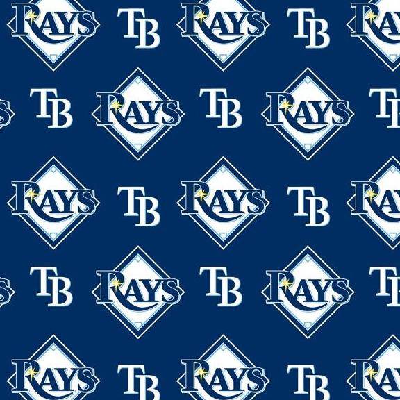 MLB Tampa Bay Devil Rays Cotton Fabric Logo - Team Fabric - Same Day Fabric - Fabric Traditions
