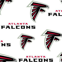 NFL Atlanta Falcons Logo White Fabric - Team Fabric - Same Day Fabric - Fabric Traditions