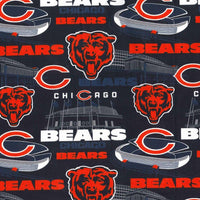 NFL Chicago Bears Cotton Fabric Stadium - Team Fabric - Same Day Fabric - Fabric Traditions