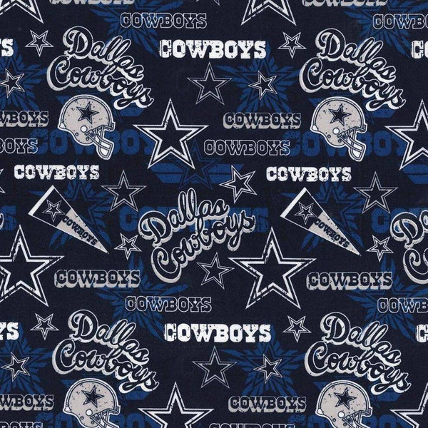 NFL Dallas Cowboys Cotton Fabric Retro - Team Fabric - Same Day Fabric - Fabric Traditions