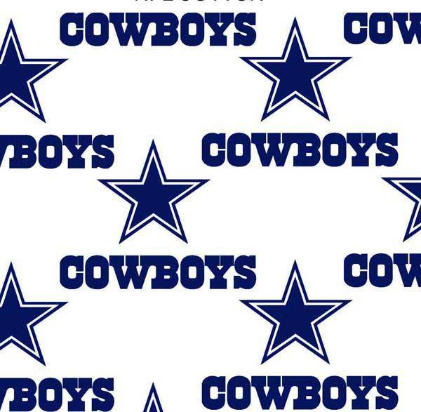 NFL Dallas Cowboys Cotton Fabric White - Team Fabric - Same Day Fabric - Fabric Traditions