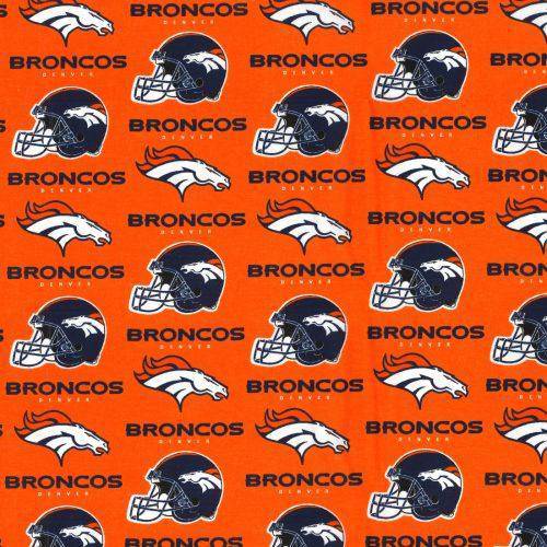 Denver Broncos NFL Football Logo and Helmet Orange – US Fabric Shop