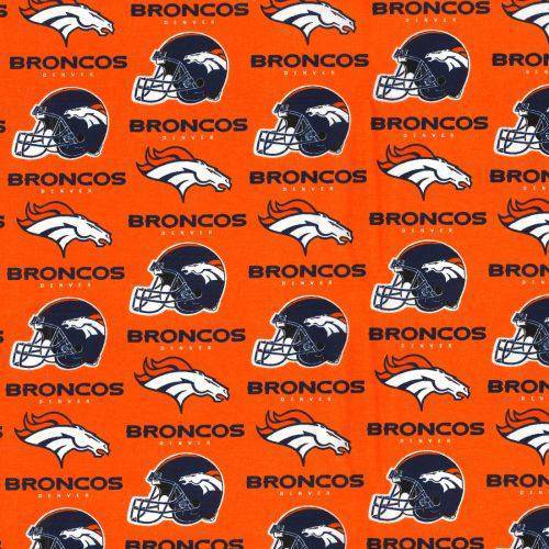 NFL Denver Broncos Cotton Fabric Orange - Team Fabric - Same Day Fabric - Fabric Traditions
