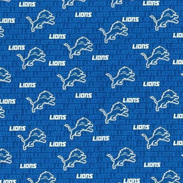 NFL Detroit Lions Cotton Fabric Mini - Team Fabric - Same Day Fabric - Fabric Traditions