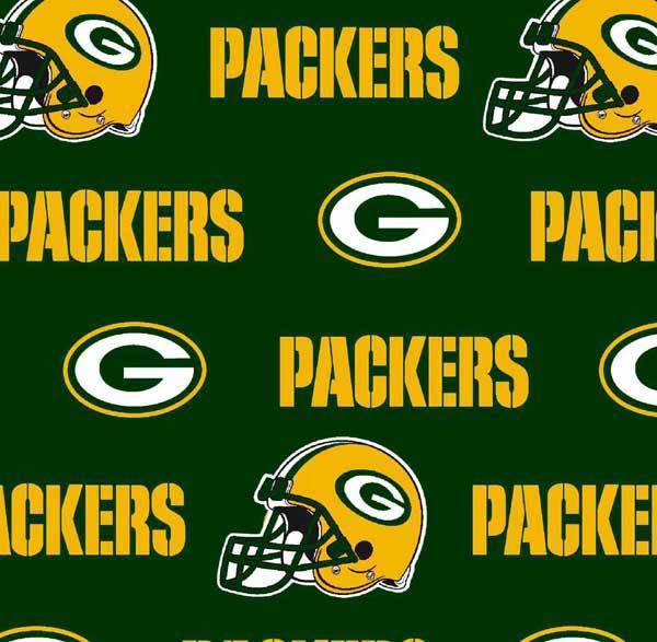 NFL Green Bay Packers Cotton Fabric Green - Team Fabric - Same Day Fabric - Fabric Traditions