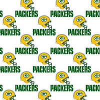 NFL Green Bay Packers Cotton Fabric White - Team Fabric - Same Day Fabric - Fabric Traditions
