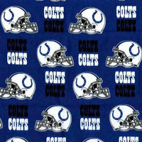 NFL Indianapolis Colts Helmet Logo Cotton Fabric - Team Fabric - Same Day Fabric - Fabric Traditions