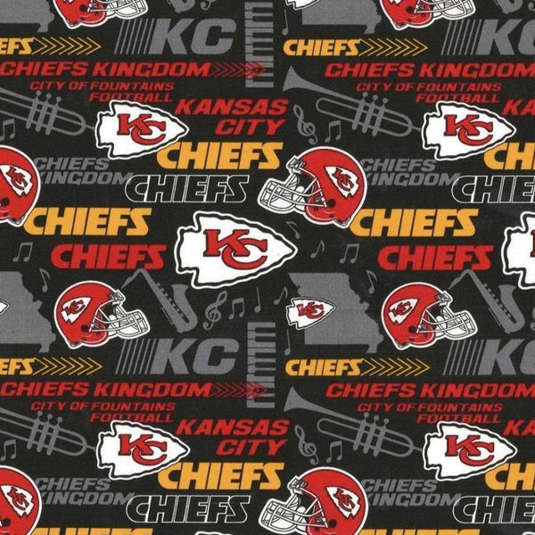 NFL Kansas City Chiefs Cotton Fabric Hometown - Team Fabric - Same Day Fabric - Fabric Traditions