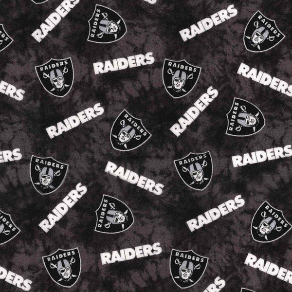 NFL Las Vegas Raiders Tie Dye Flannel - Team Fabric - Same Day Fabric - Fabric Traditions