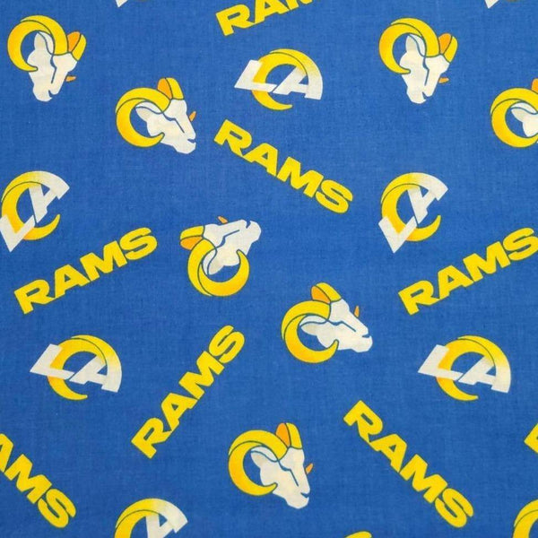 NFL Los Angeles Rams Cotton Fabric Logo - Team Fabric - Same Day Fabric - Fabric Traditions