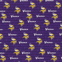 NFL Minnesota Vikings Cotton Fabric Mini - Team Fabric - Same Day Fabric - Fabric Traditions