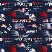 NFL New England Patriots Cotton Fabric Retro - Team Fabric - Same Day Fabric - Fabric Traditions