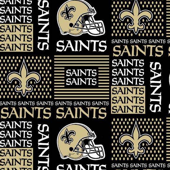 NFL New Orleans Saints Cotton Fabric Patch - Team Fabric - Same Day Fabric - Fabric Traditions