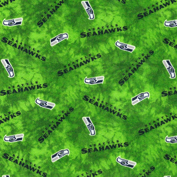 NFL Seattle Seahawks Flannel Tie Dye - Team Fabric - Same Day Fabric - Fabric Traditions