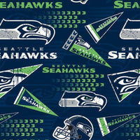 NFL Seattle Seahawks Cotton Fabric Retro - Team Fabric - Same Day Fabric - Fabric Traditions