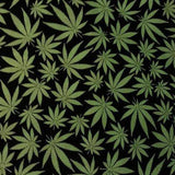 Glow In The Dark Fun Cannabis Cotton Fabric