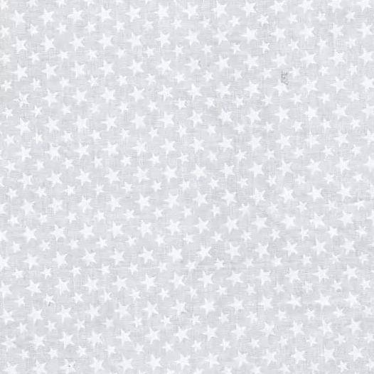 White on White Stars Cotton Fabric - Novelty Fabric - Same Day Fabric - HIJO