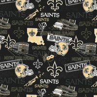 NFL New Orleans Saints Cotton Fabric Hometown - Team Fabric - Same Day Fabric - HIJO