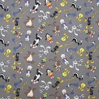 Looney Tunes Cotton Fabric Tossed Characters