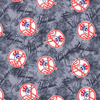 MLB New York Yankees Tie Dye Flannel Fabric