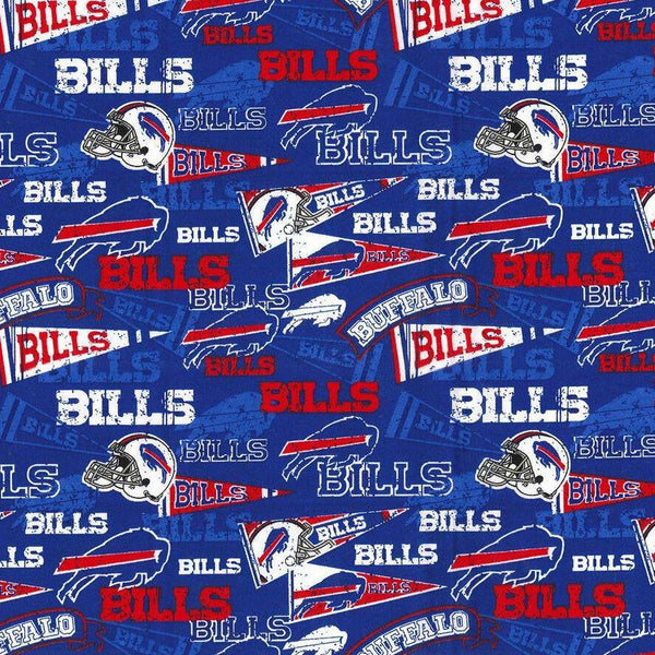 NFL Buffalo Bills Cotton Fabric Retro