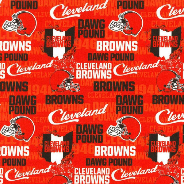 NFL Cleveland Browns Cotton Fabric Dawg Pound