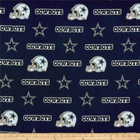 NFL Dallas Cowboys Cotton Fabric Helmet Logo Blue