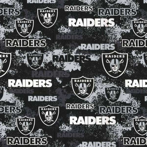 NFL Las Vegas Raiders Cotton Fabric Distressed