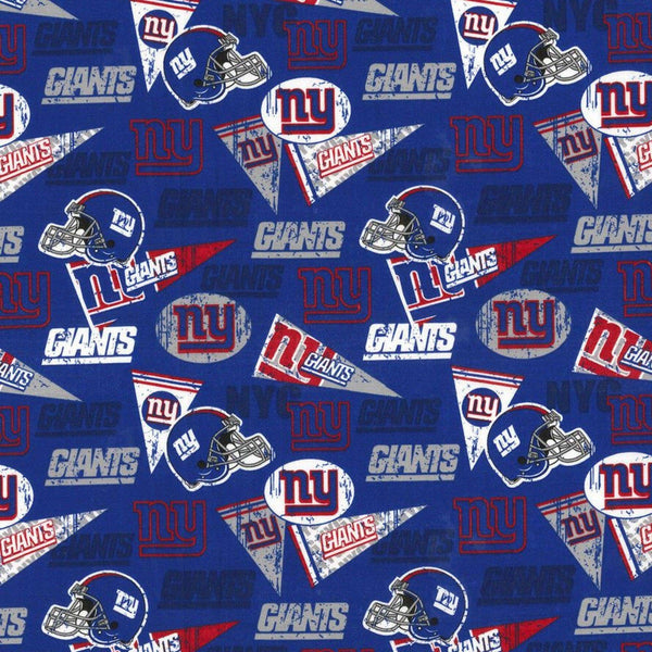 NFL New York Giants Cotton Fabric Retro