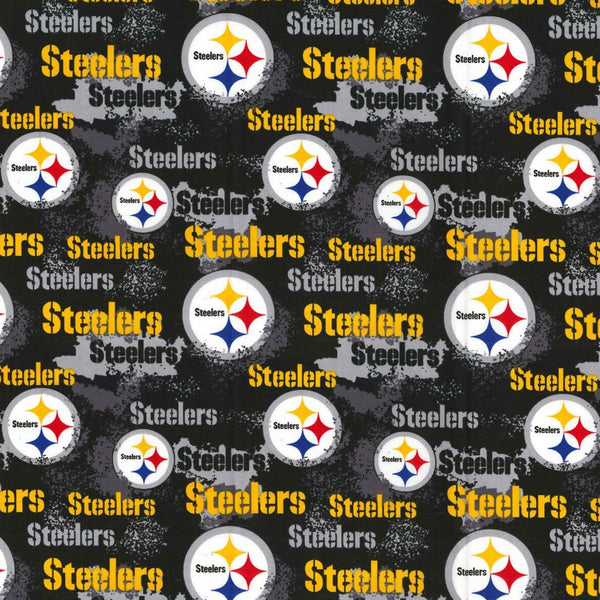 NFL Pittsburgh Steelers Cotton Fabric Distressed