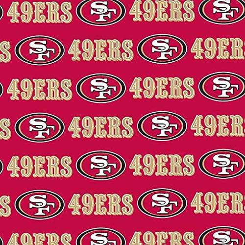 NFL San Francisco 49ers Cotton Fabric Logo Red