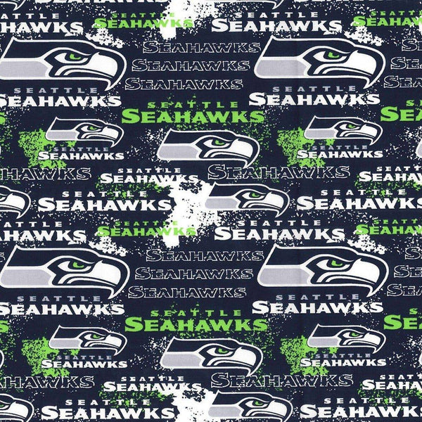 NFL Seattle Seahawks Cotton Fabric Distressed