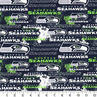 NFL Seattle Seahawks Cotton Fabric Distressed
