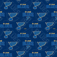 NHL St. Louis Blues Cotton Fabric Tone on Tone