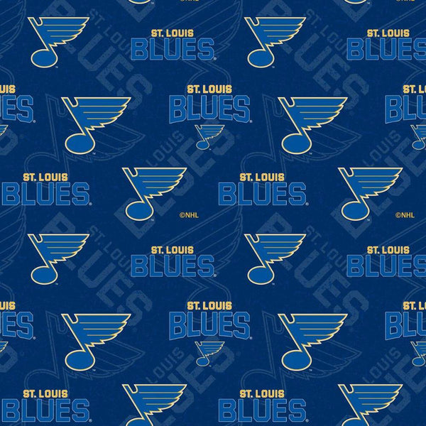 NHL St. Louis Blues Cotton Fabric Tone on Tone