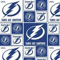 NHL Tampa Bay Lightning Cotton Fabric Block