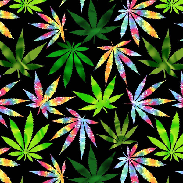 Psychadelic Cannabis Cotton Fabric