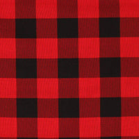 Red Black Buffalo Plaid Christmas Cotton Fabric