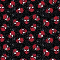 Spiderman Black Web Cotton Fabric