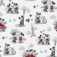 Disney Mickey & Minnie Vintage Romance Cotton - Character Fabric - Same Day Fabric - Springs Creative